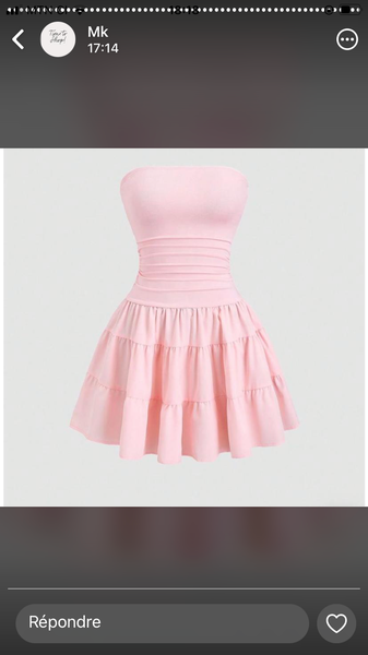 Robe bustier rose chic