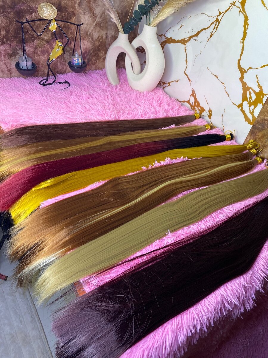 Bone straight(braids ext)