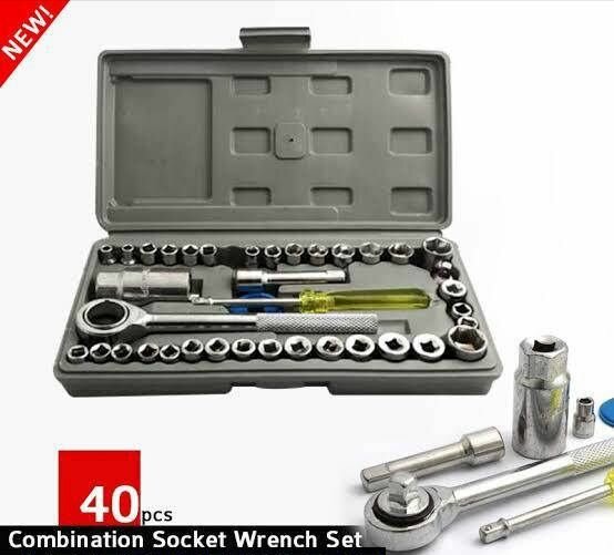 Socket Wrench Vehicle Tool Kit 40 Pcs