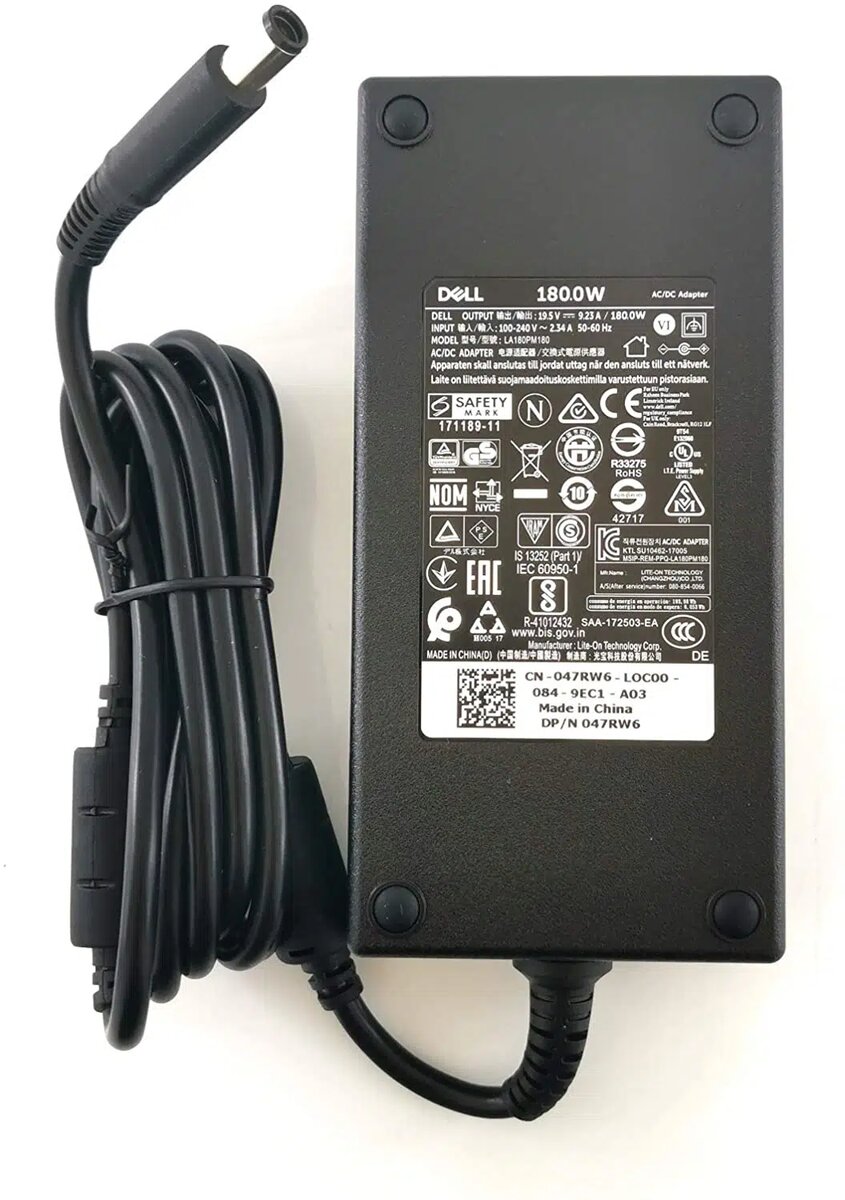 Chargeur d'ordinateur portable 180W Dell