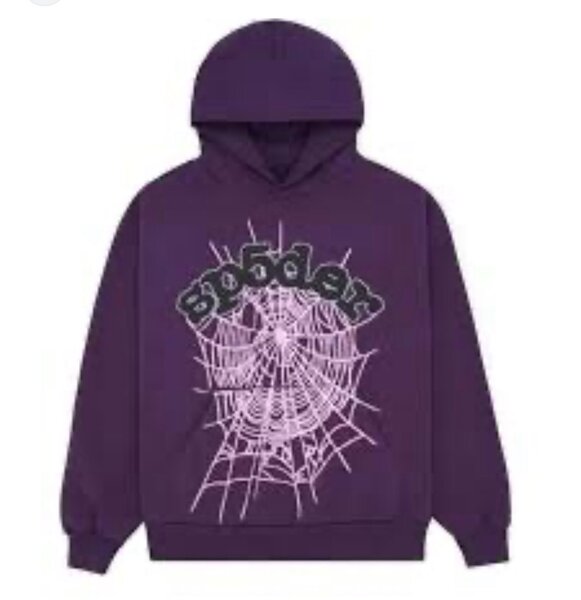 Sweat à Capuche Graphique Violet