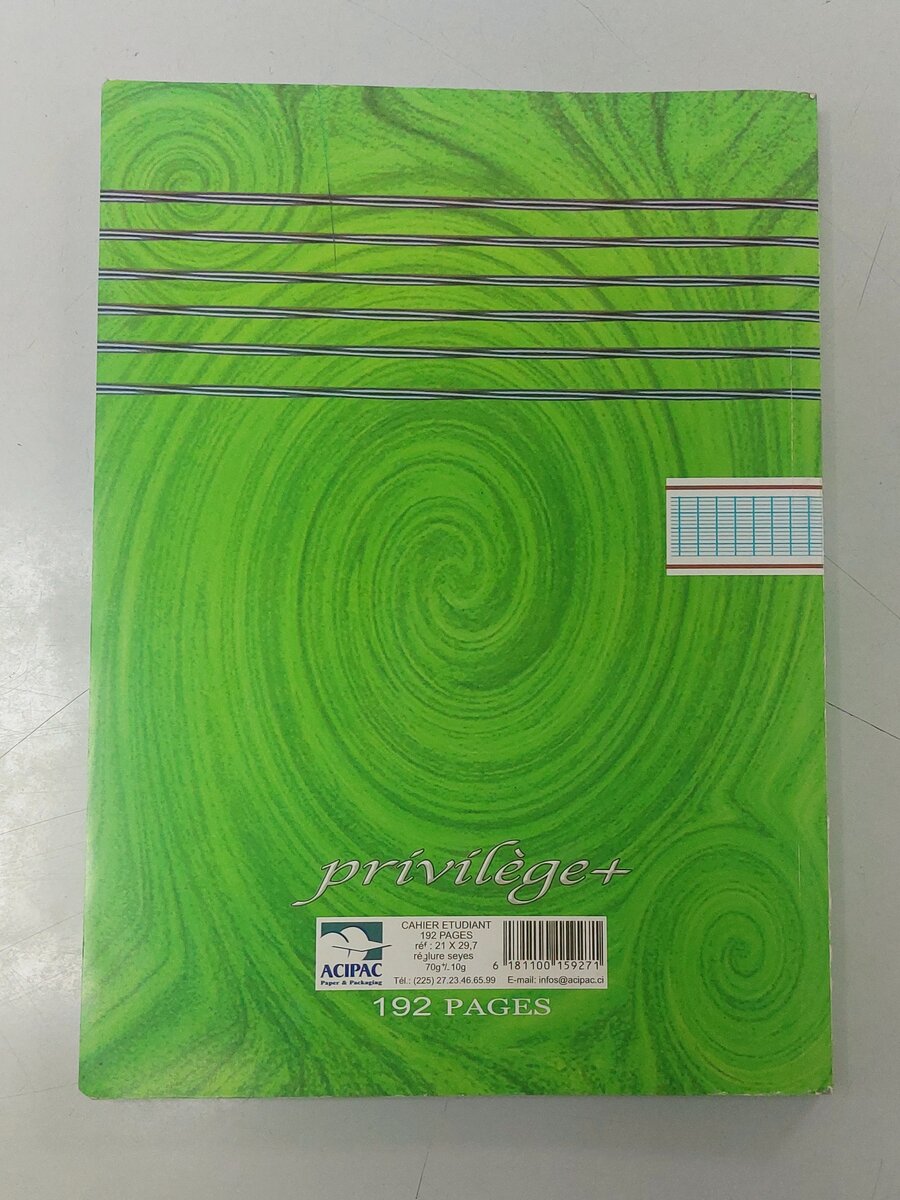 Cahier Étudiant 192 Pages G.C