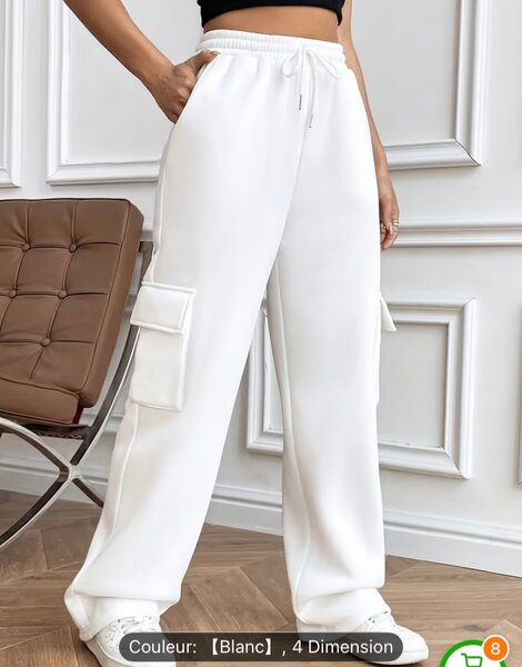 Pantalon cargo ample mode