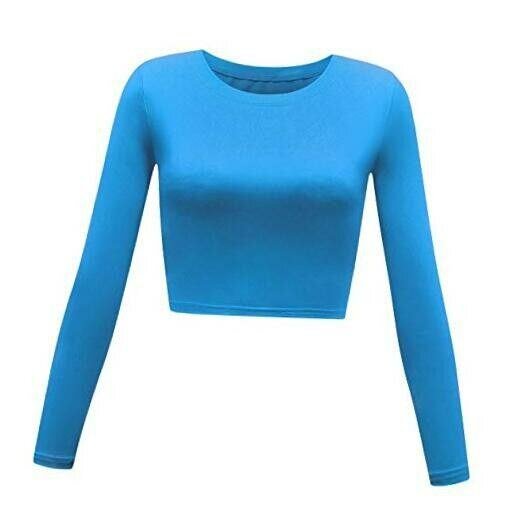 Women's Blue Crop Top