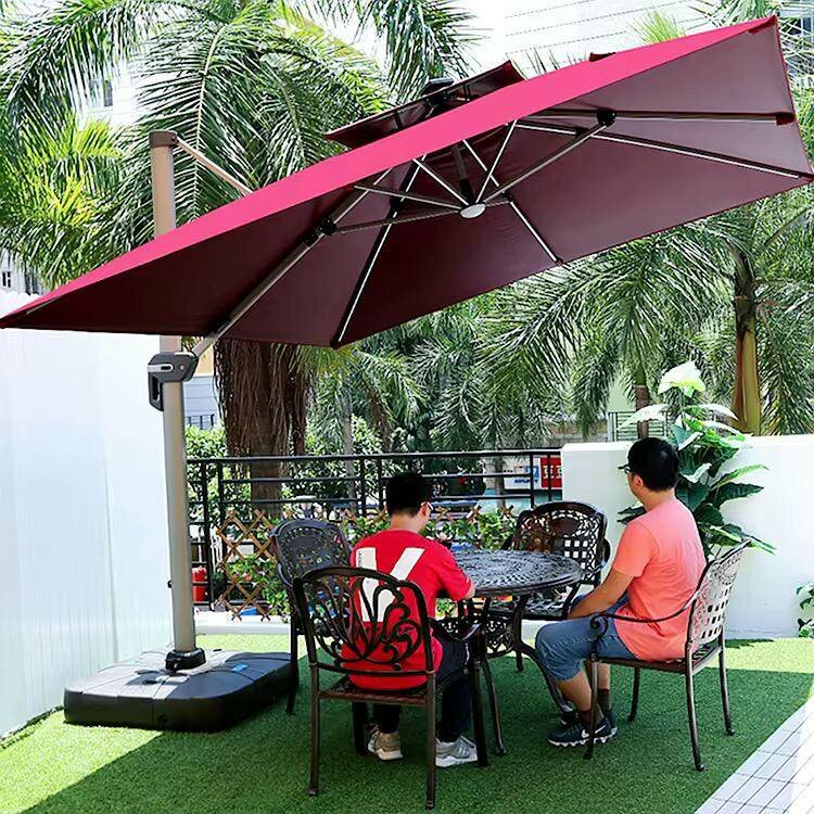 Parasol déporté de jardin