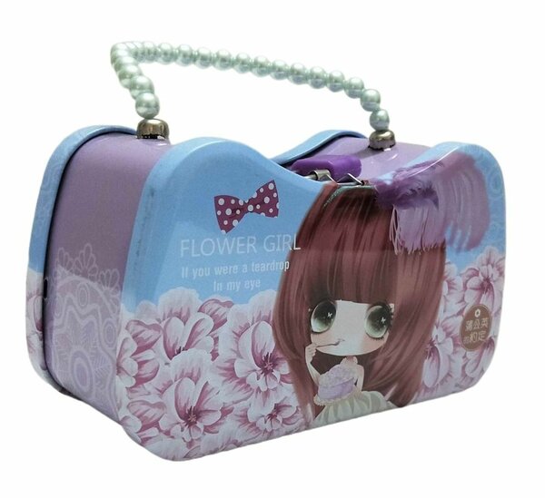 Purse Shape Money Box Metal Body with Lock Key