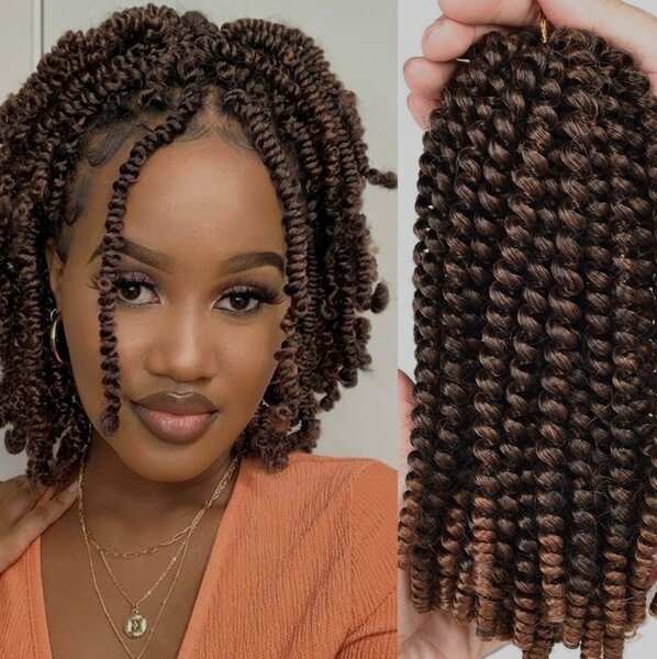 Spring twist,spiral curls,ombre braiding extensions