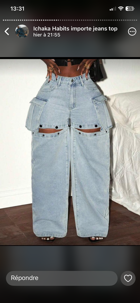 Jeans larges étoiles mode