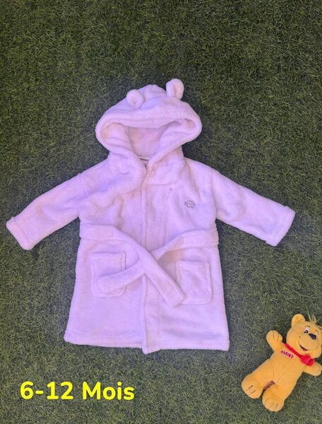 Peignoir bébé doux 6-12M