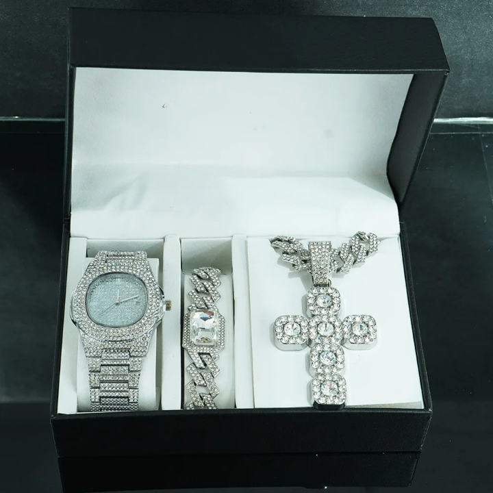 Ensemble Montre et Bijoux Homme Luxe