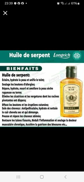 Huile de Serpent Longrich