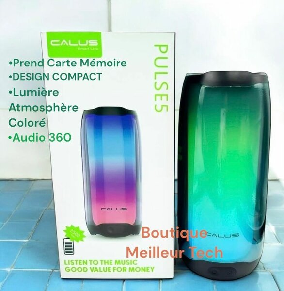 Calus Enceinte Bluetooth Pulse 5 - Prend Mémoire Poste Radio