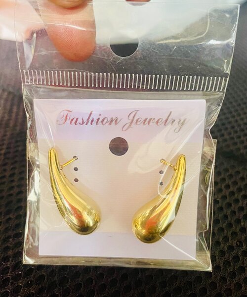 Boucles d'Oreilles Modernes Dorées