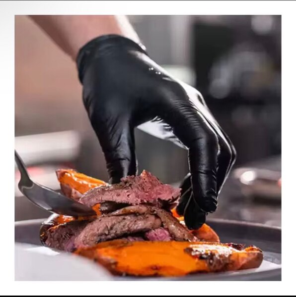 50 pièce gants noirs de cuisin