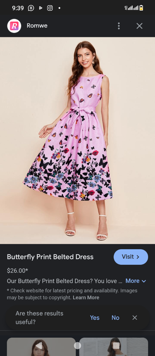 Butterfly print dress