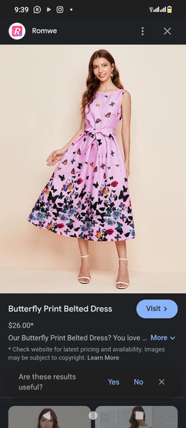 Butterfly print dress