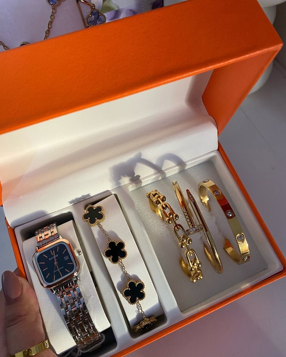 Ensemble Montre et Bijoux Luxe