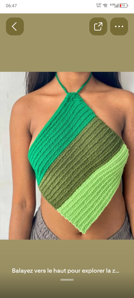 Haut crochet bohème