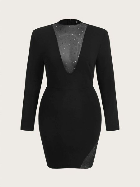 Robe cocktail noire élégante