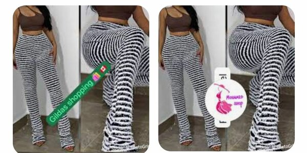 Pantalon en tricot élégant femme