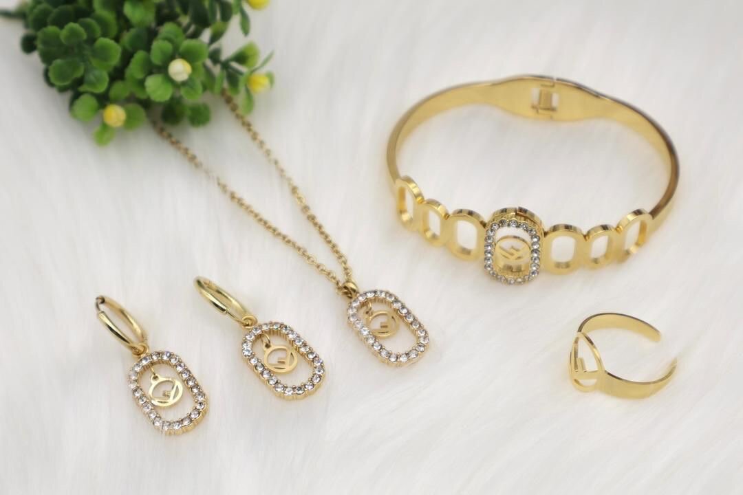 Parure Bijoux Dor Plaque