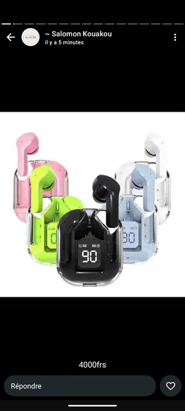 Écouteurs sans fil LED