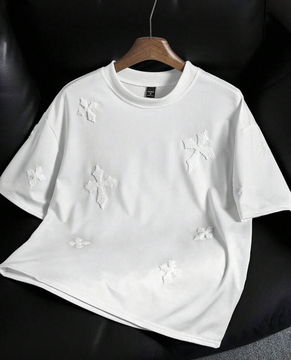 T-shirt et Pantalon Blanc Brodés