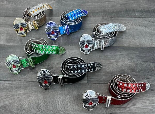 Ceintures Crâne Strass