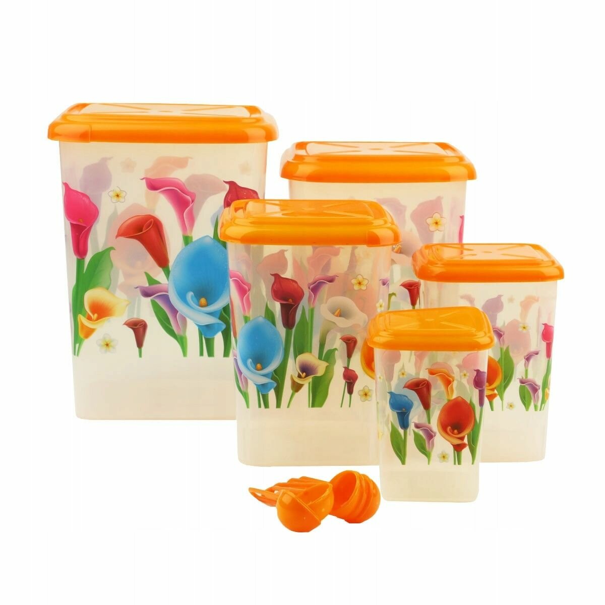 Set de boîtes de rangement florales