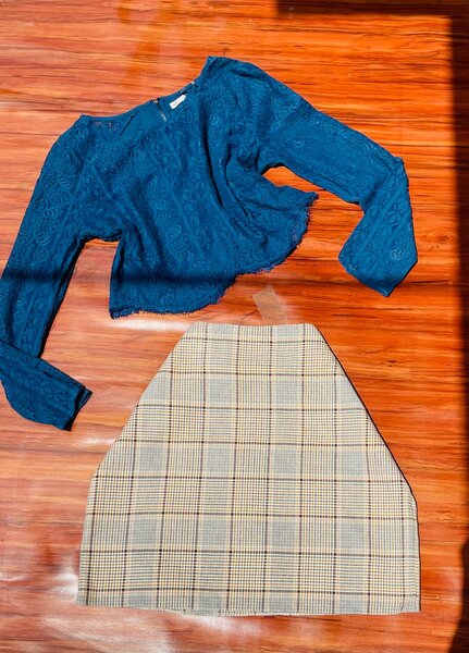 Womens top and skirts set