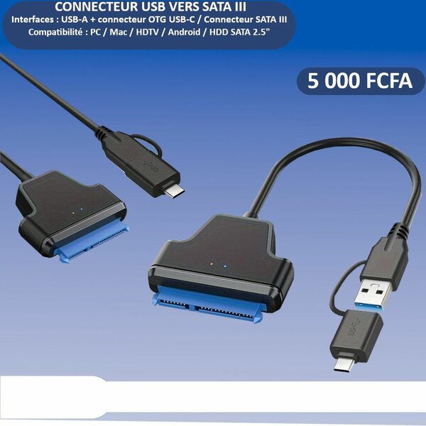 Adaptateur USB vers SATA III