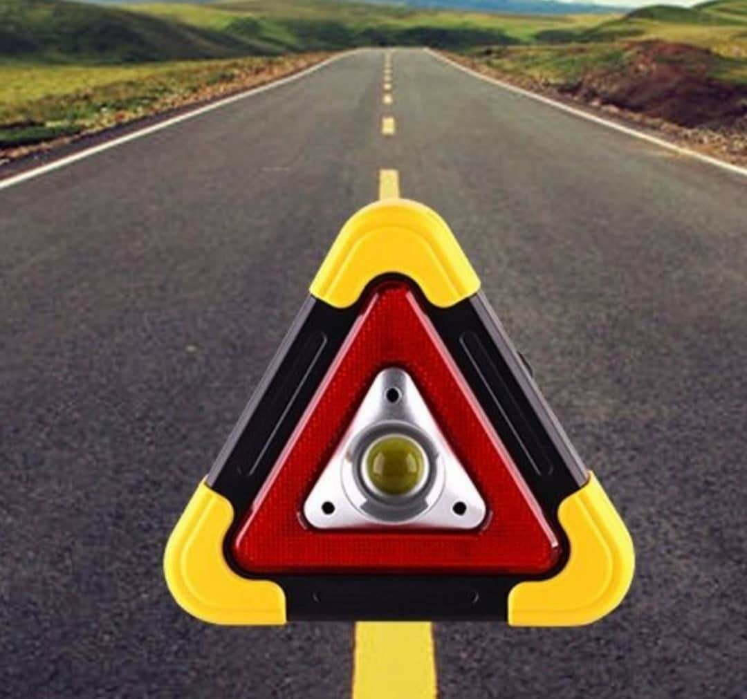 Triangle de signalisation+lampe rechargeable solaire+powerba