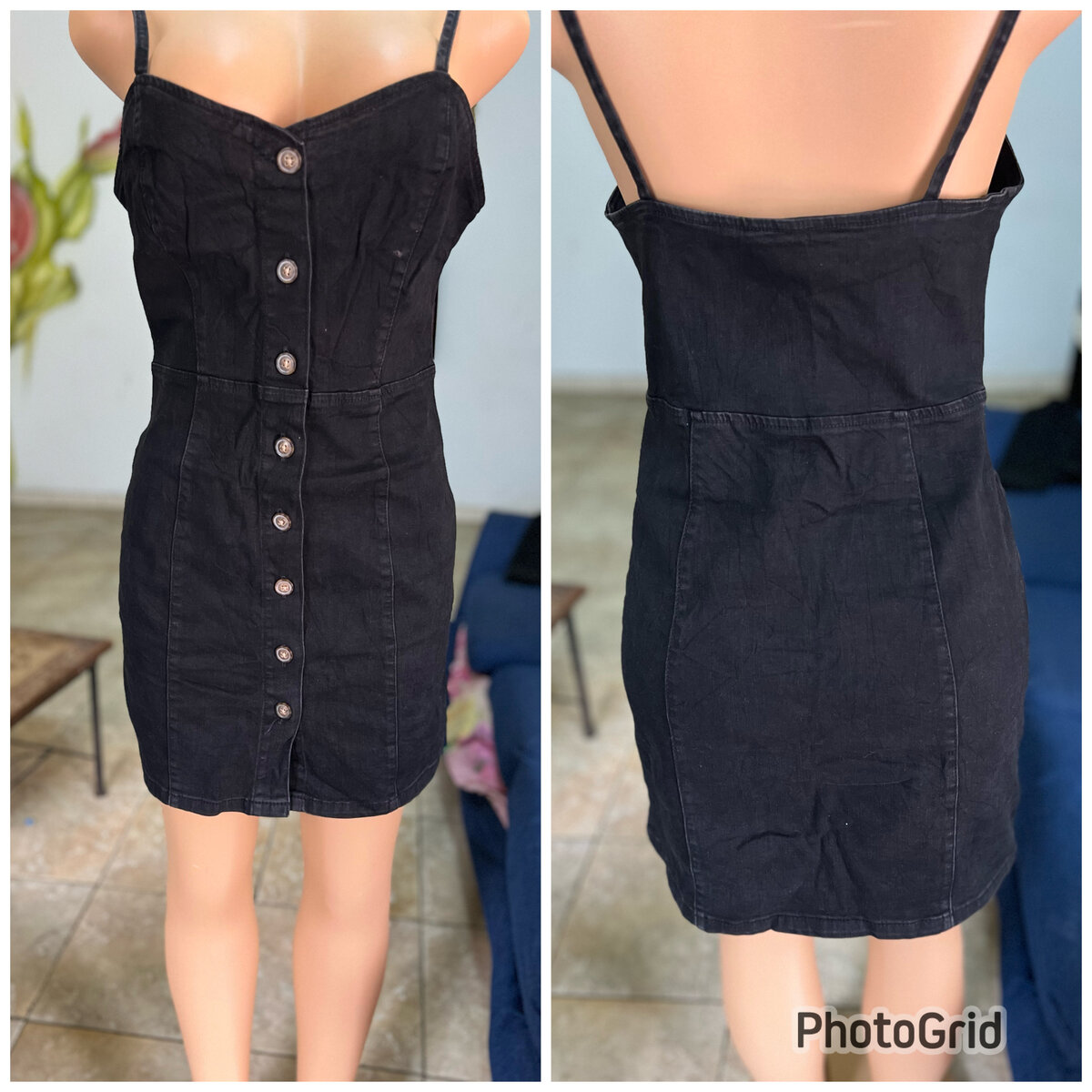 Robe noire élégante à zip