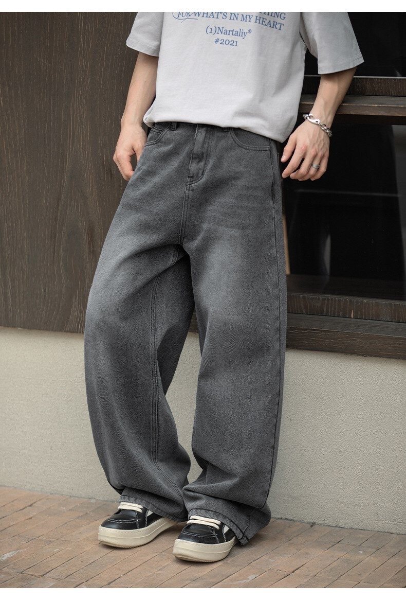 Винтажные потертые джинсы