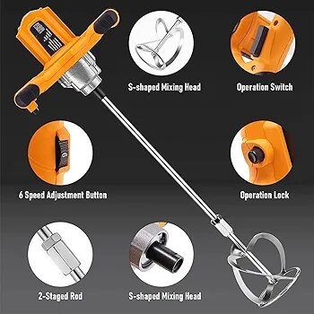 Mélangeur électrique 6 vitesses