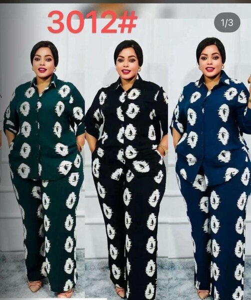 Ensemble Chemise et Pantalon Femme Imprimé