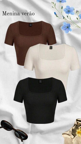 T-shirt encolure carrée