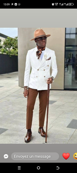 Élégant Costume Blanc Homme