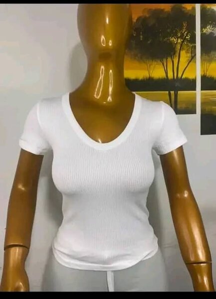 T-shirt blanche en coton