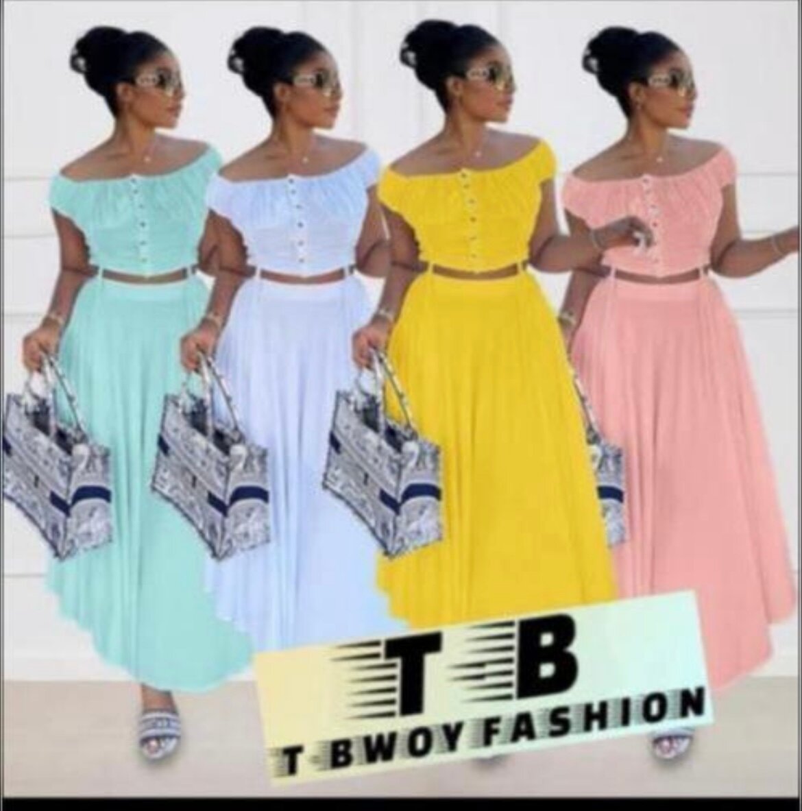 Ensemble jupe longue volante