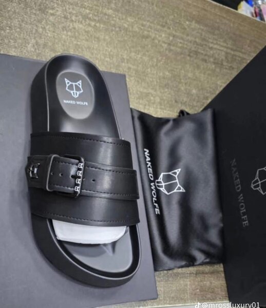 Sandales Noires Luxe Homme