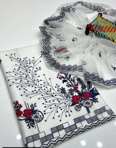 3 PCs unstitched women's suit