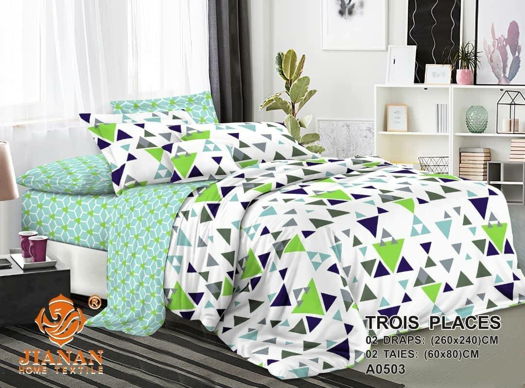 Parure de Lit Géométrique 3 Places