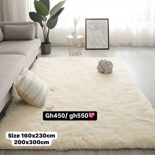 Fluffy carpet white 160x230