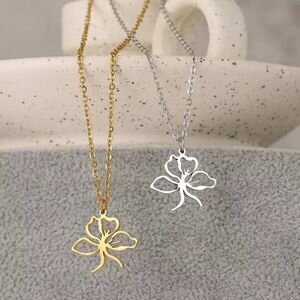 Chaine Fleur Classique Dor&eacute; Argent&eacute;