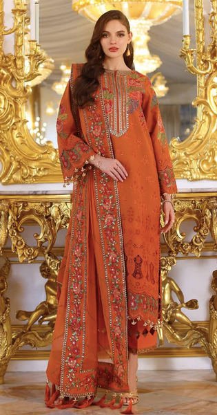 Charizma  𝑻𝑨𝑩𝑬𝑬𝑹 - Unstitched Premium Schiffli Lawn Collection
