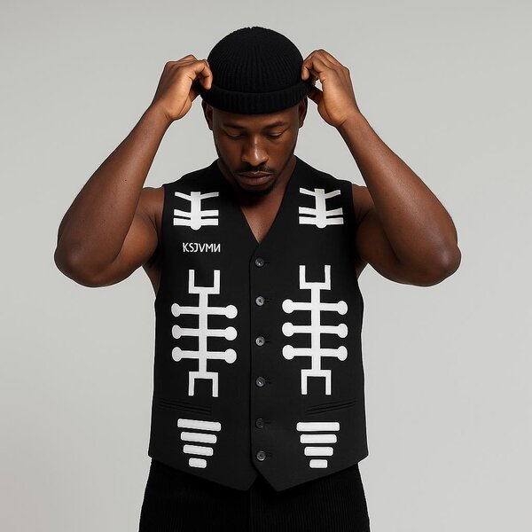 Gilet Noir Moderne pour Hommes