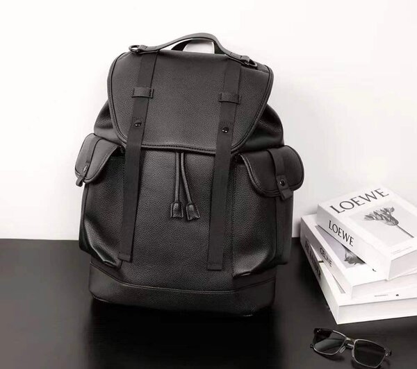 Sac à dos noir homme en cuir