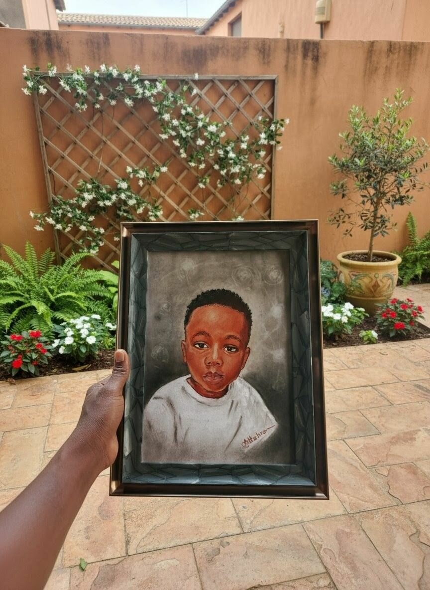 Portrait d'enfant encadré