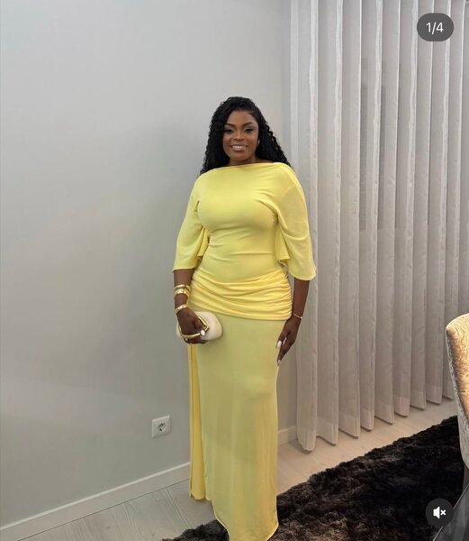 Robe longue élégante jaune